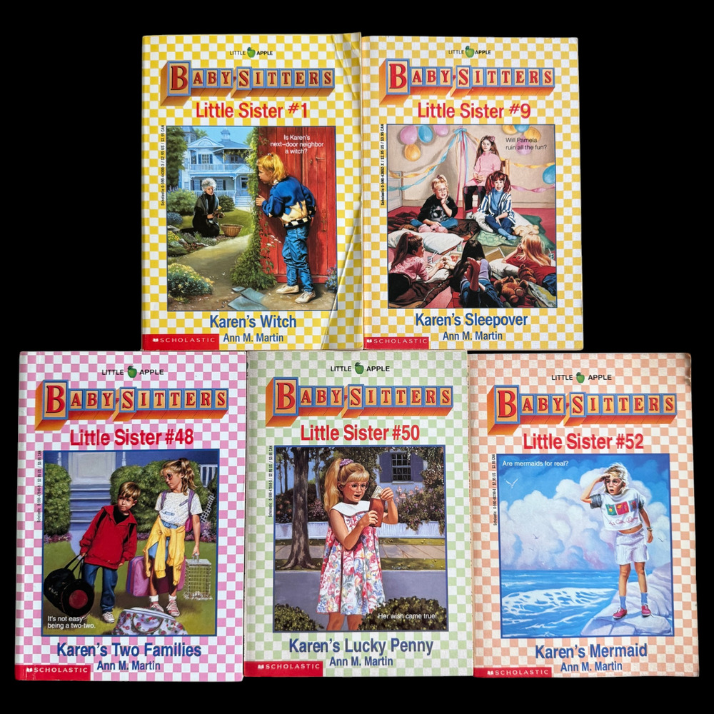 Vintage Lot of 5 Babysitters Club Little Sister Books Ann Martin 1 9 48 50 52 PB